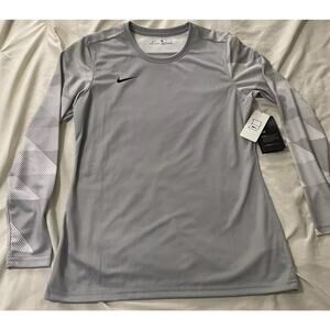 Nike Long Sleeve Dry Park IV Soccer Jersey Women M Gray White CJ6071 Sample